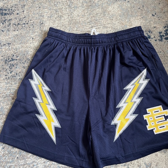 Eric Emanuel Other - Eric Emanuel Dark Blue Shorts with Yellow Lightning Bolts